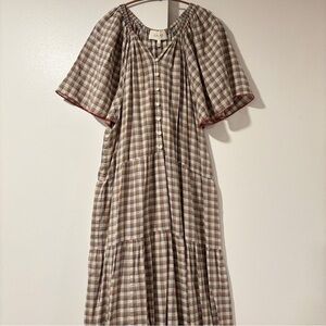 THE GREAT. | Iris Dress in Meadow Plaid | Size 2